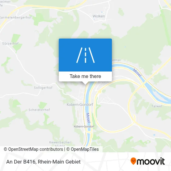 An Der B416 map