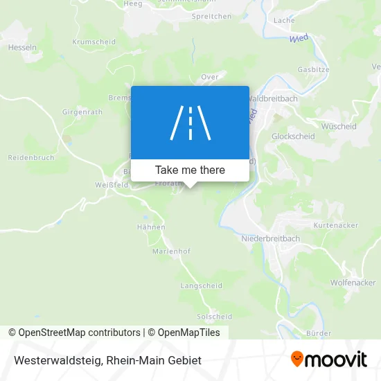 Westerwaldsteig map