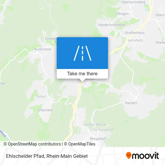 Ehlscheider Pfad map