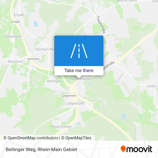 Bellinger Weg map