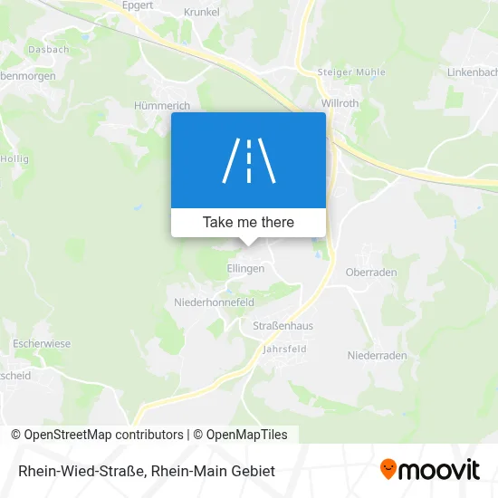 Rhein-Wied-Straße map
