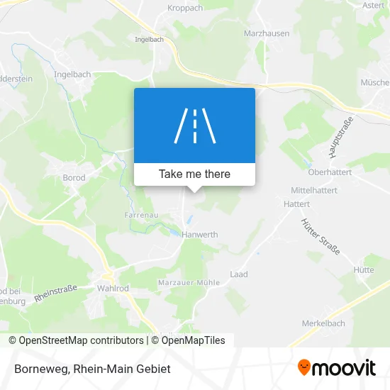 Borneweg map