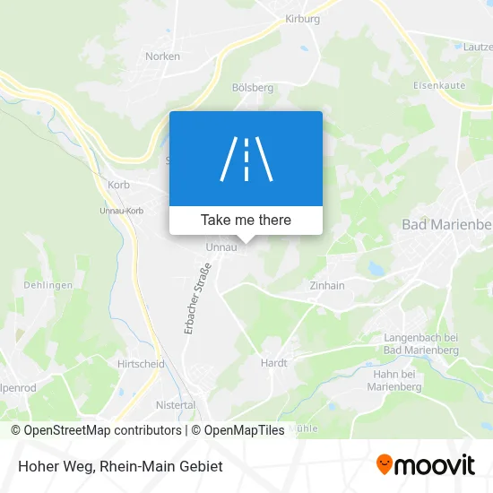 Hoher Weg map