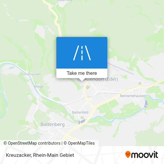 Kreuzacker map