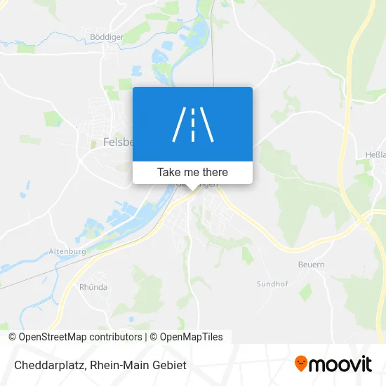 Cheddarplatz map