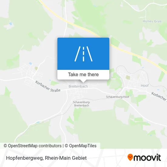 Hopfenbergweg map