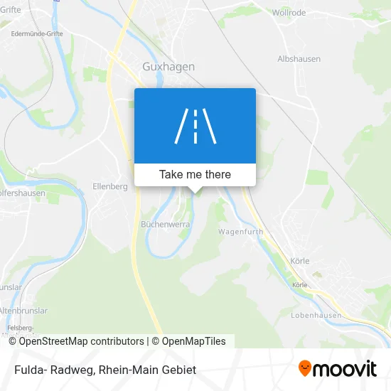 Fulda- Radweg map
