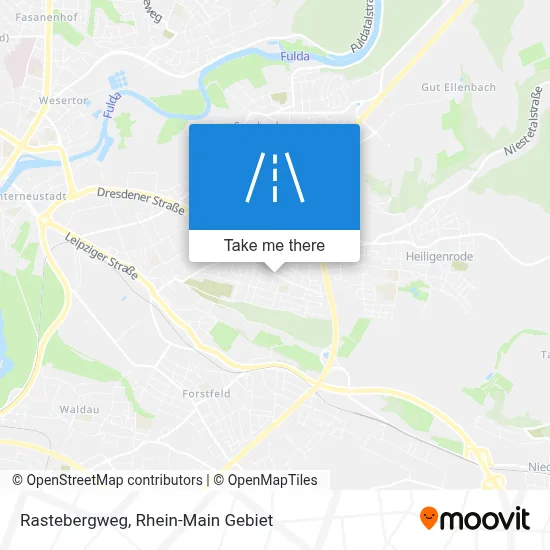 Rastebergweg map