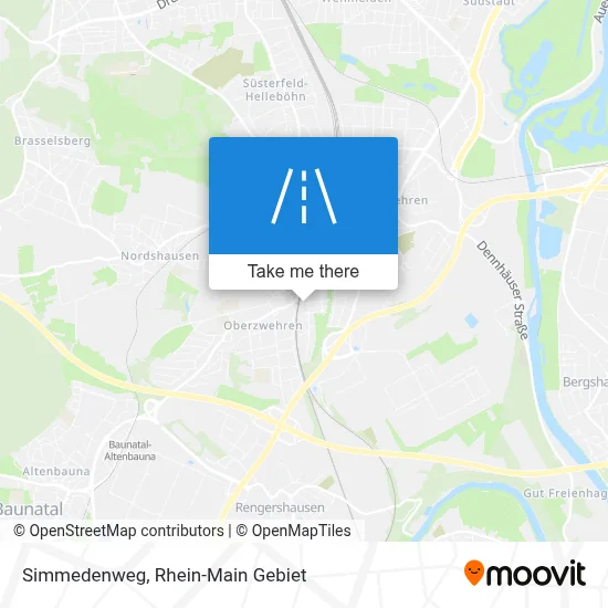 Simmedenweg map