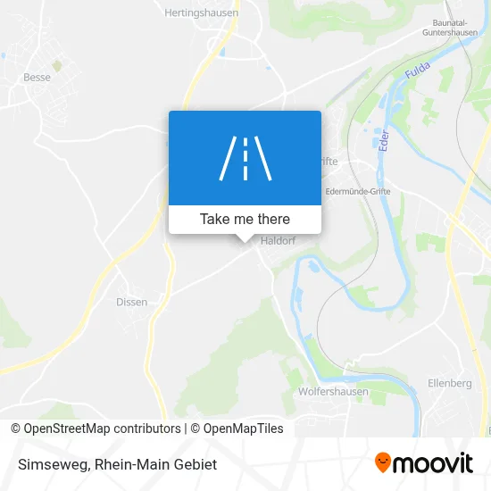 Simseweg map