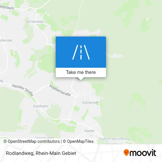 Rodlandweg map