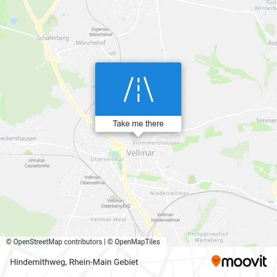 Hindemithweg map