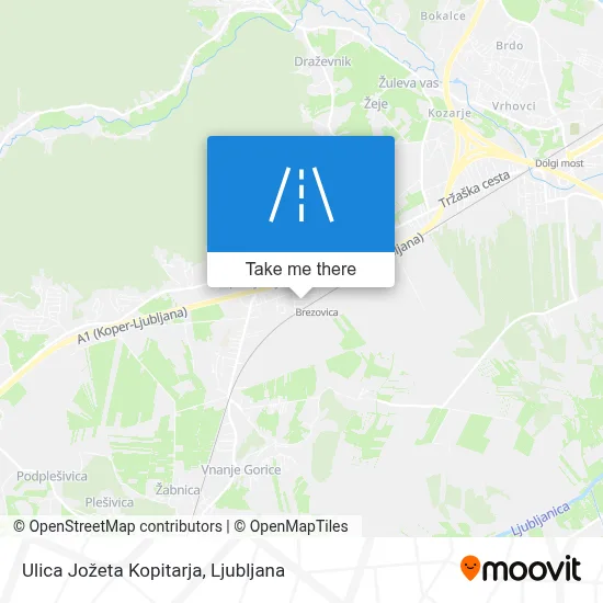 Ulica Jožeta Kopitarja map