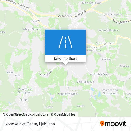 Kosovelova Cesta map
