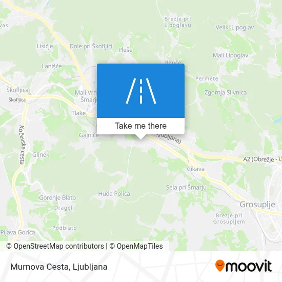 Murnova Cesta map