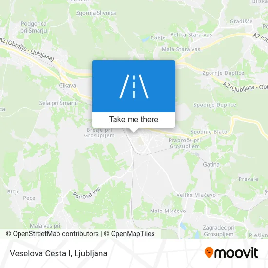 Veselova Cesta I map