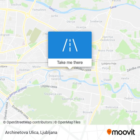 Archinetova Ulica map