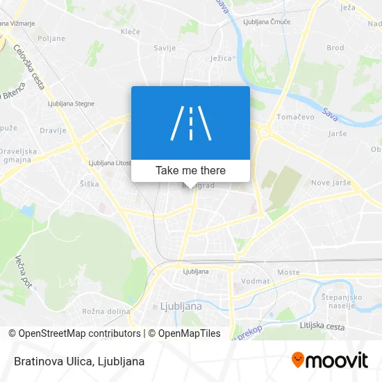 Bratinova Ulica map