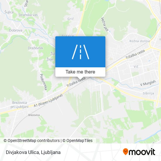 Divjakova Ulica map