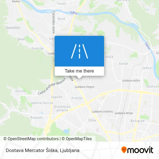 Dostava Mercator Šiška map
