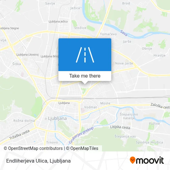 Endliherjeva Ulica map