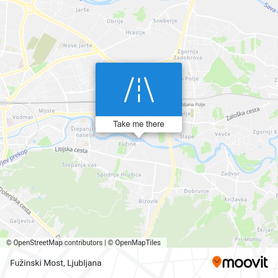 Fužinski Most map
