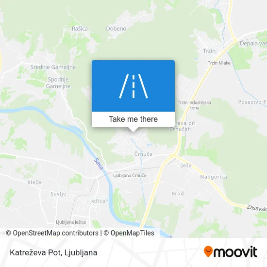 Katreževa Pot map