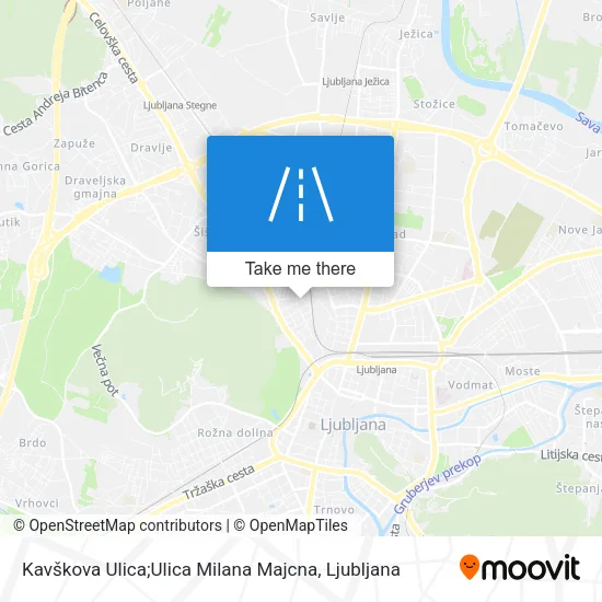 Kavškova Ulica;Ulica Milana Majcna map