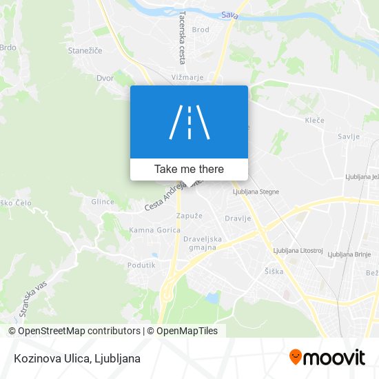 Kozinova Ulica map