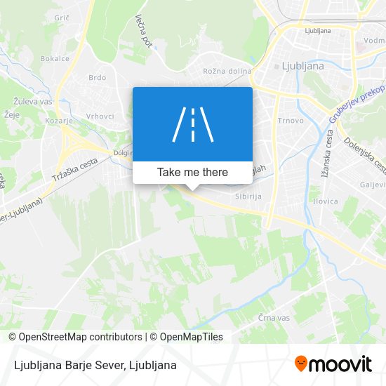 Ljubljana Barje Sever map