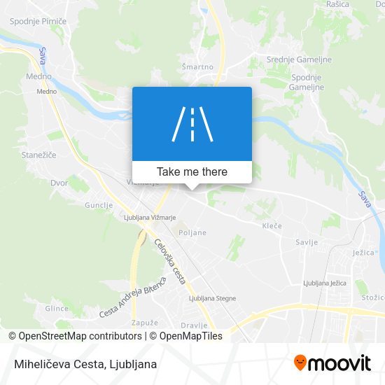 Miheličeva Cesta map
