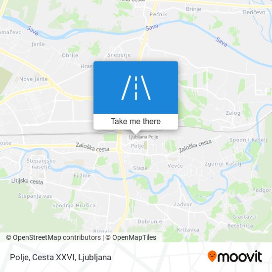 Polje, Cesta XXVI map