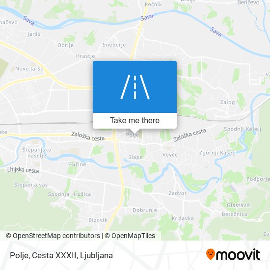 Polje, Cesta XXXII map