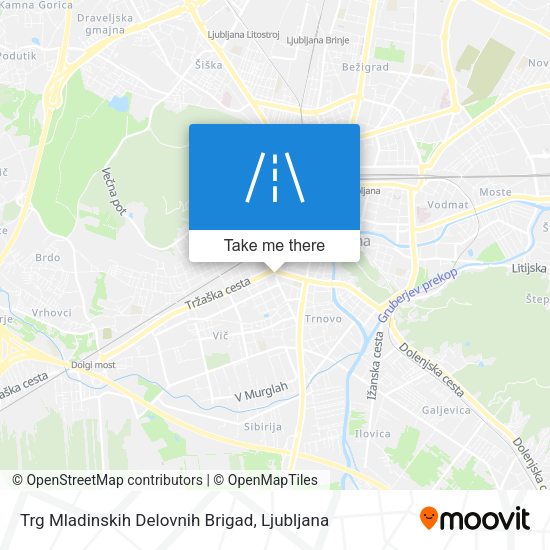 Trg Mladinskih Delovnih Brigad map