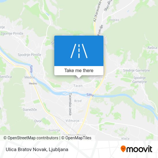 Ulica Bratov Novak map