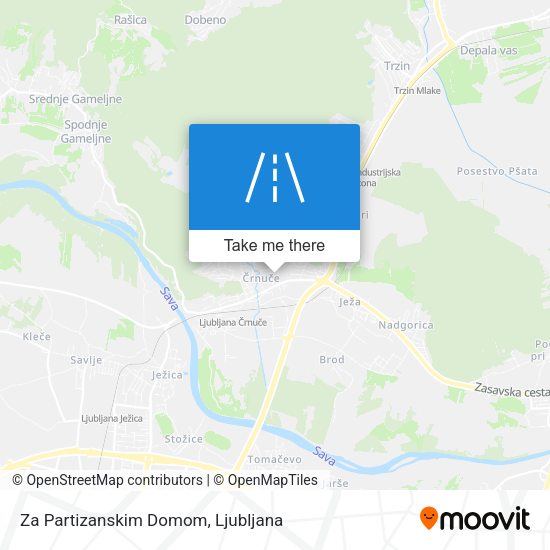 Za Partizanskim Domom map