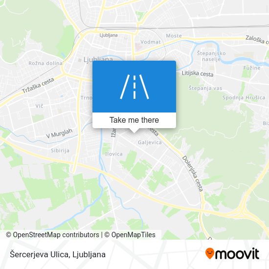 Šercerjeva Ulica map