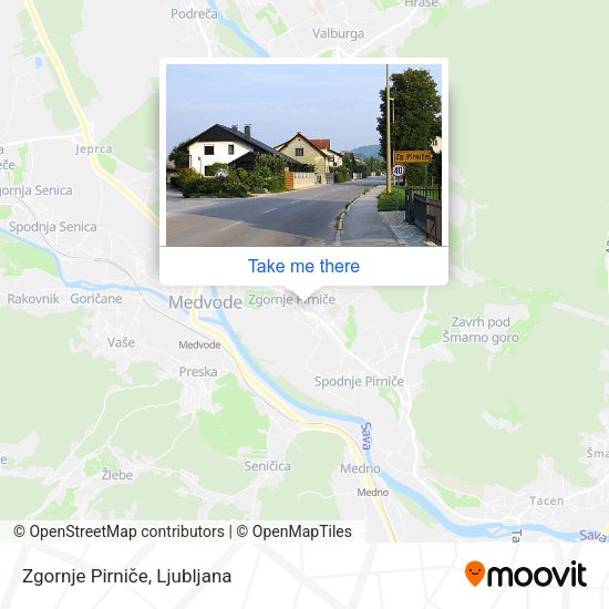 Zgornje Pirniče map