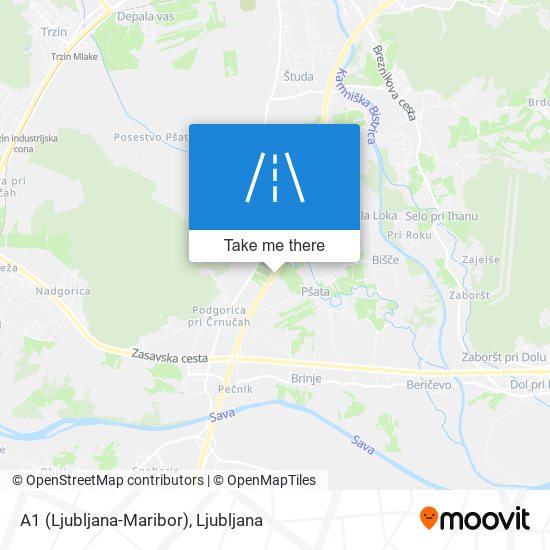 A1 (Ljubljana-Maribor) map