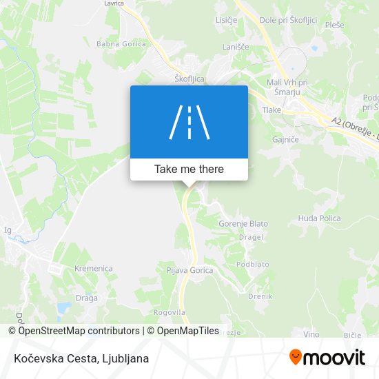 Kočevska Cesta map