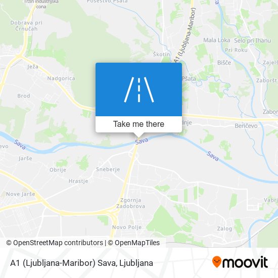 A1 (Ljubljana-Maribor) Sava map