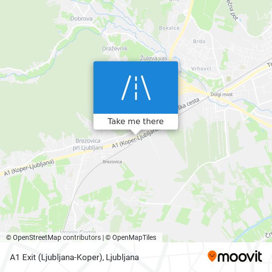 A1 Exit (Ljubljana-Koper) map