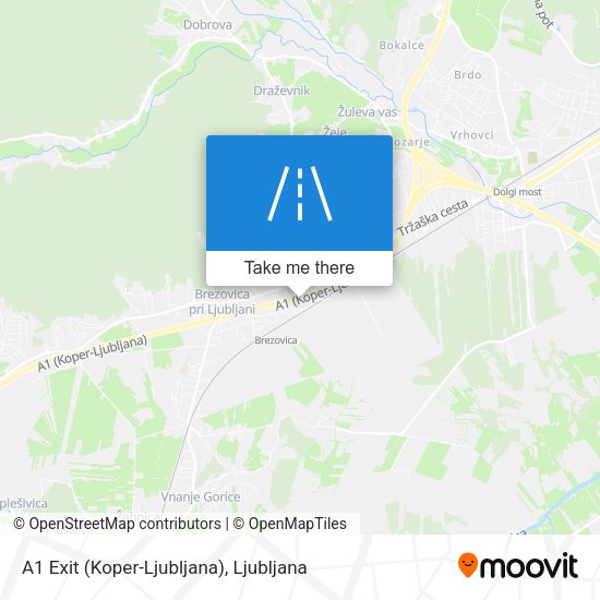 A1 Exit (Koper-Ljubljana) map