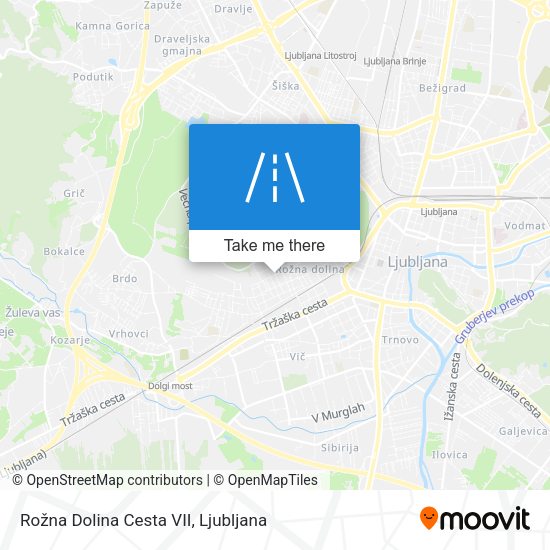 Rožna Dolina Cesta VII map