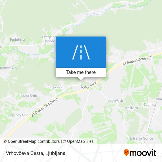 Vrhovčeva Cesta map