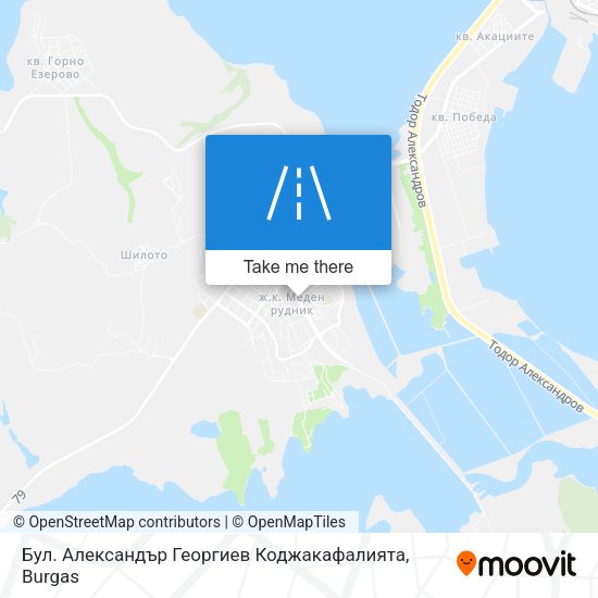 Карта Бул. Александър Георгиев Коджакафалията