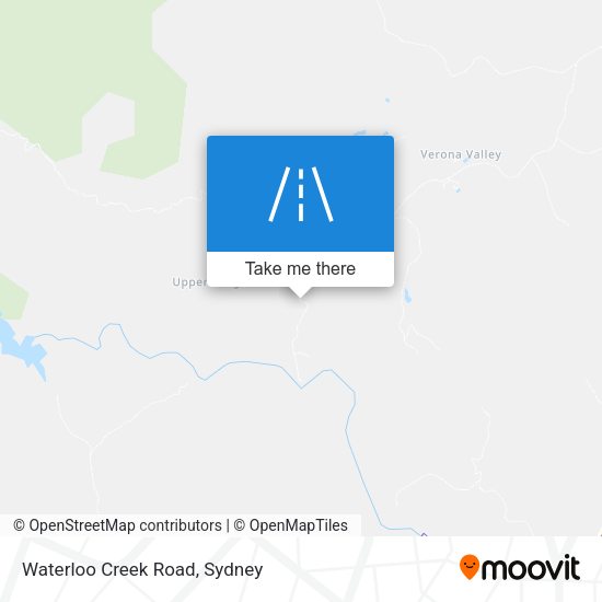 Waterloo Creek Road map