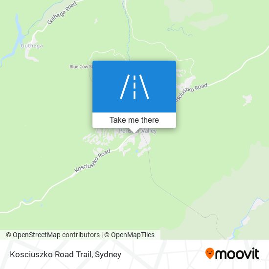 Mapa Kosciuszko Road Trail