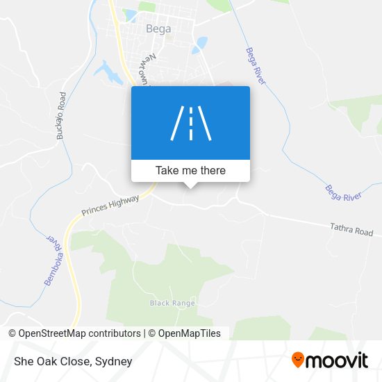 She Oak Close map