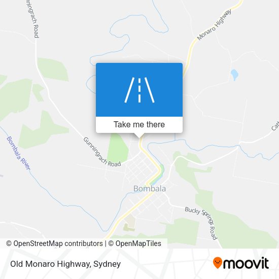 Old Monaro Highway map